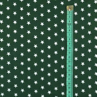 Cotton fabric Petit stars dark green