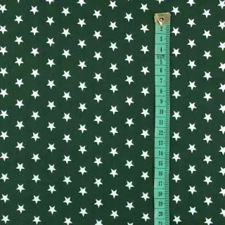 Cotton fabric Petit stars dark green