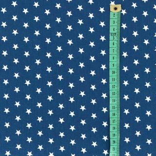 Cotton fabric Petit stars indigo