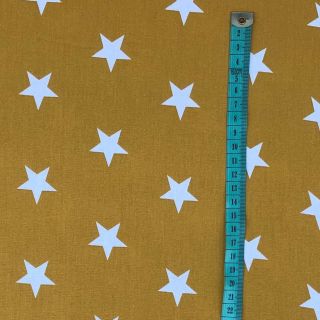 Cotton fabric Stars dark green