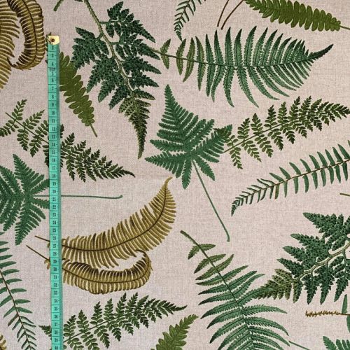 Decoration fabric Linenlook Vintage Ferns