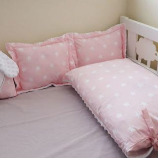 Cotton fabric Stars light rose