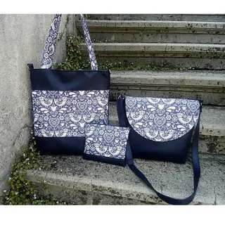 Faux leather KARIA marine