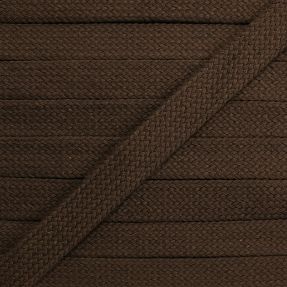 Cotton cord flat 13 mm dark mocha