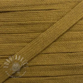 Cotton cord flat 13 mm golden brown
