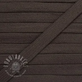 Cotton cord flat 13 mm mocha