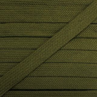 Cotton cord flat 13 mm camo green