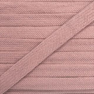 Cotton cord flat 13 mm washed pink