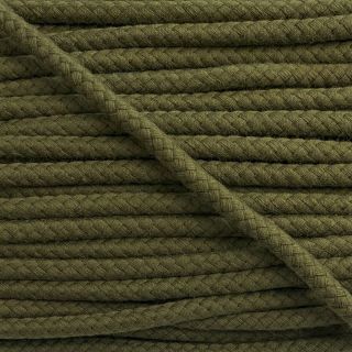 Cotton cord 8 mm camo green