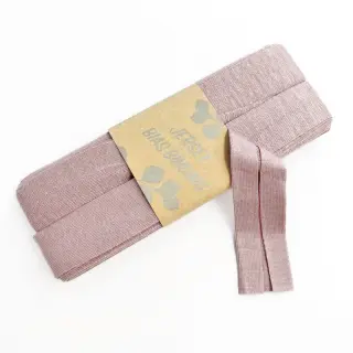 Bias binding elastic viscose - 3 m dawn pink