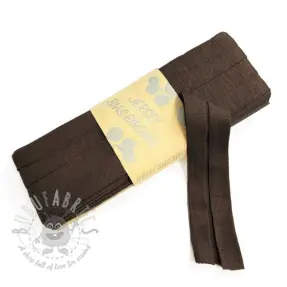 Bias binding elastic viscose - 3 m dark mocha