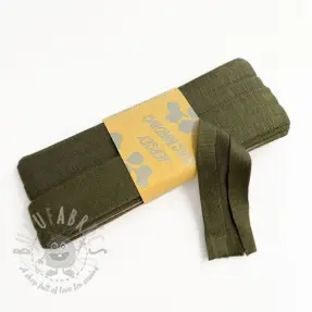 Bias binding elastic viscose - 3 m camo green