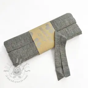Bias binding elastic viscose - 3 m grey melange