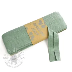 Bias binding elastic viscose - 3 m old green