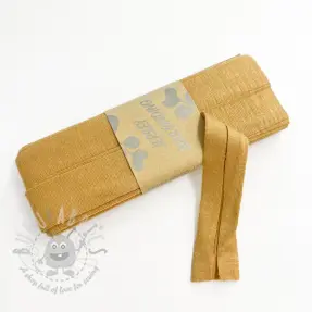 Bias binding elastic viscose - 3 m mustard