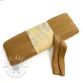 Bias binding elastic viscose - 3 m dark camel