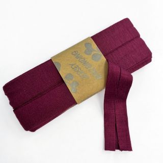 Bias binding elastic viscose - 3 m bordeaux