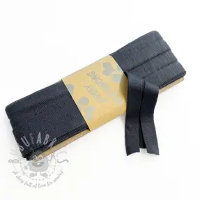 Bias binding elastic viscose - 3 m anthracite