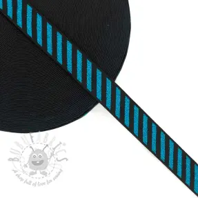 Elastic 2,5 cm Diagonal aqua