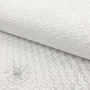 Cotton fabric EMBROIDERY Emilie 2-side white