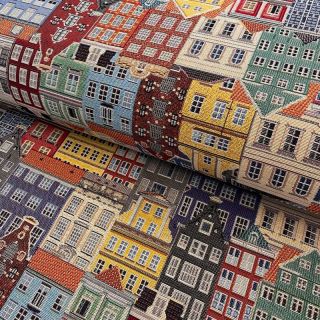 Decoration fabric GOBELIN PREMIUM City canal house