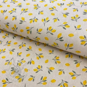 Decoration fabric Linenlook Little citrus fruits