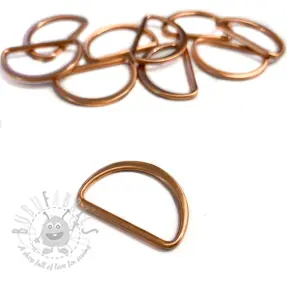 Metal D-Ring 40 mm copper