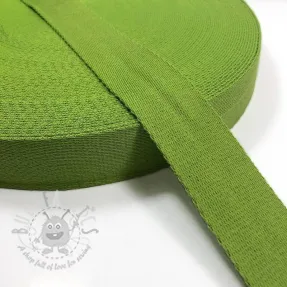 Cotton webbing 4 cm lime