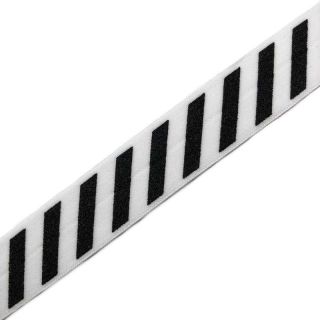 Bias binding elastic STRIPE 20 mm white