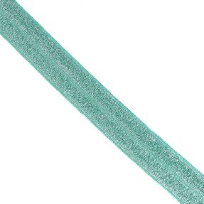 Bias binding elastic glitter 20 mm dark mint