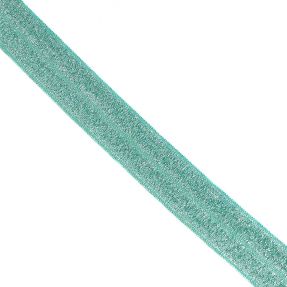 Bias binding elastic glitter 20 mm dark mint