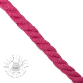 Cotton cord 2,5 cm fuchsia