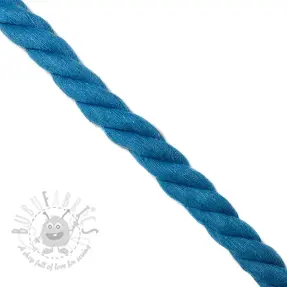 Cotton cord 2,5 cm aqua