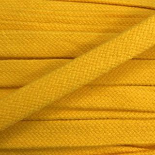 Cotton cord flat 15 mm yellow