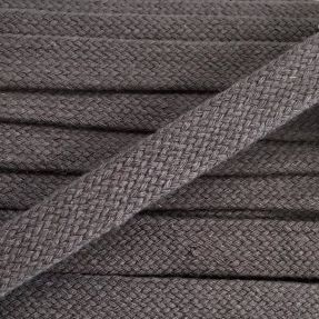 Cotton cord flat 15 mm dark grey