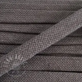 Cotton cord flat 15 mm dark grey