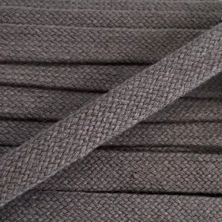 Cotton cord flat 15 mm dark grey