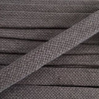 Cotton cord flat 20 mm dark grey