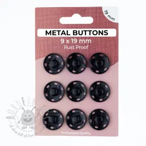 Snap fasteners METAL 19 mm black