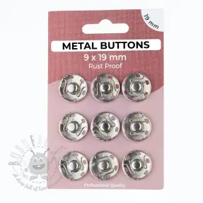 Snap fasteners METAL 19 mm silver