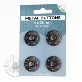 Snap fasteners METAL 25 mm anthracite