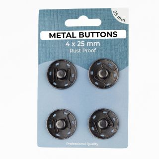 Snap fasteners METAL 25 mm anthracite