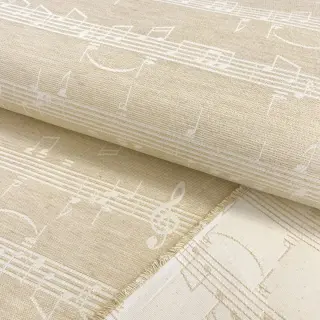 Decoration fabric jacquard Music notes lyrics metallic