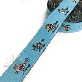 Ribbons Birds blue