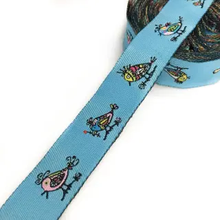 Ribbons Birds blue