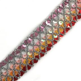 Ribbons Sequin MULTI red