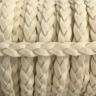 Suede cord twisted off white