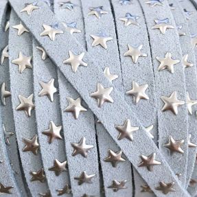 Suede cord Stars light blue