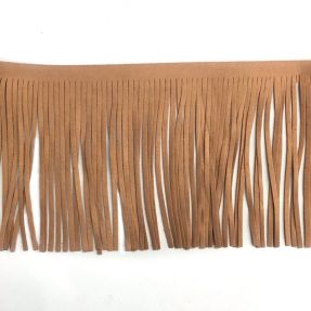 Tassels 12 cm suede apricot