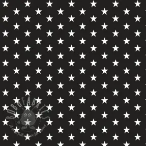 Cotton fabric Petit stars black